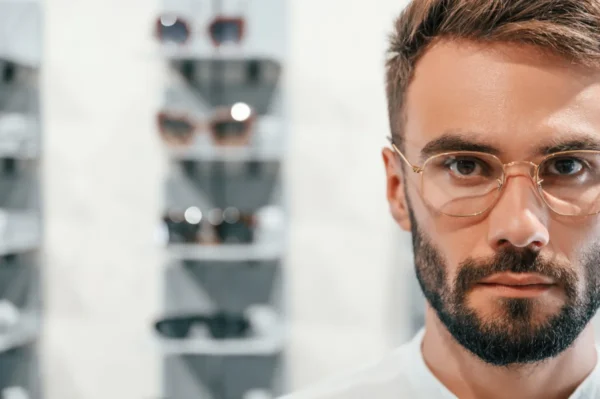 Okulary zerówki w salonie optycznym w Poznaniu 4eyesoptyk, Okulary męskie, okulary z antyrefleksem
